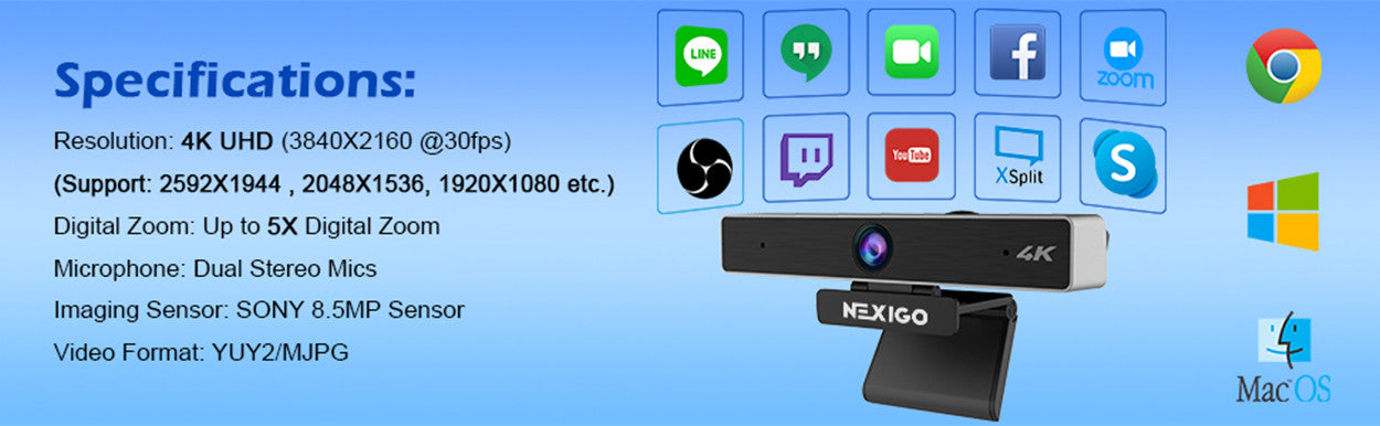 Nexigo webcam software
